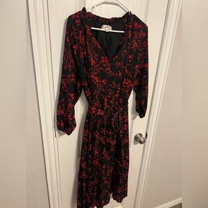 Nanette Lepore Black Dress with Red Accents